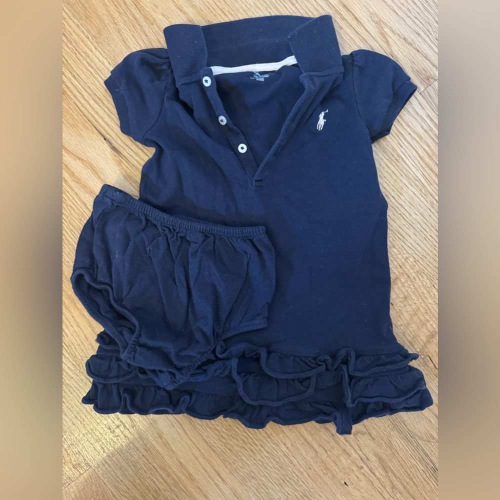 Ralph Lauren Navy Baby Dress 12M